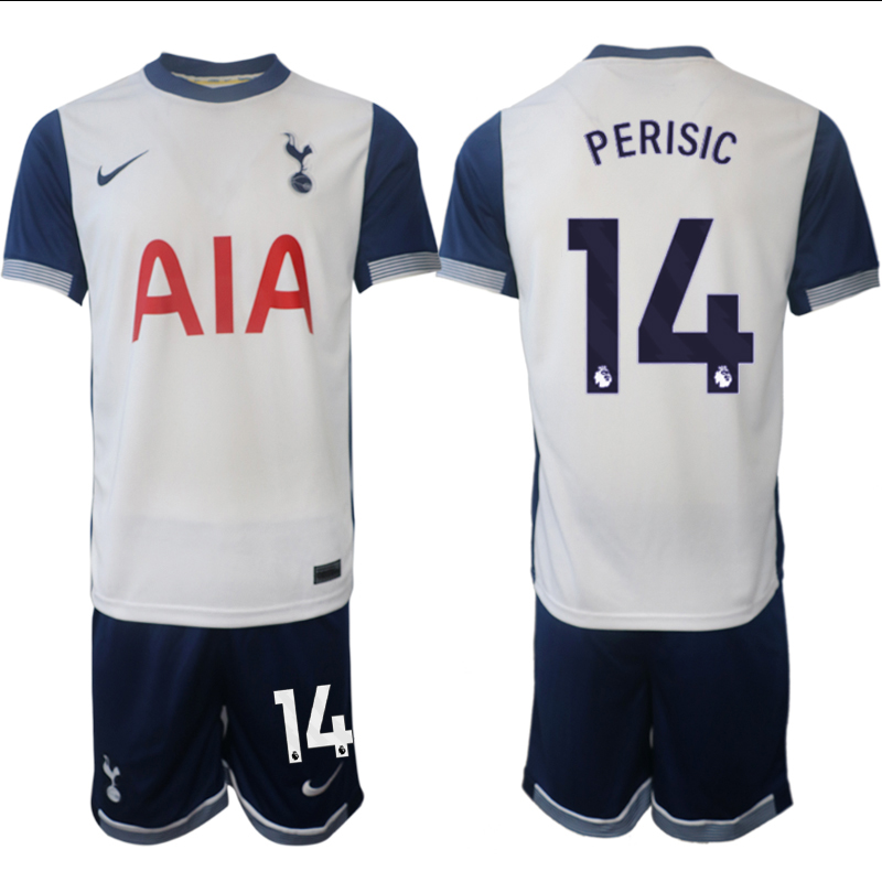 Men 2024-2025 Club Tottenham home White 14 Soccer Jersey
